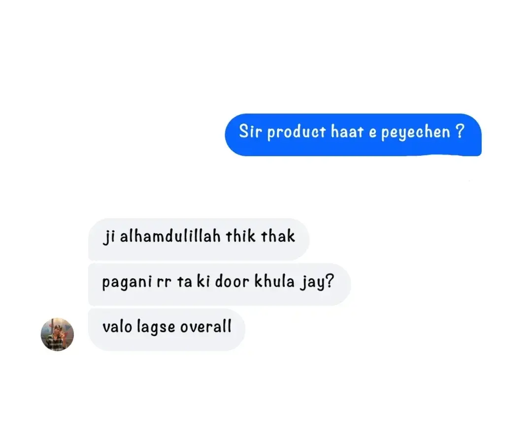 Customer review from Facebook