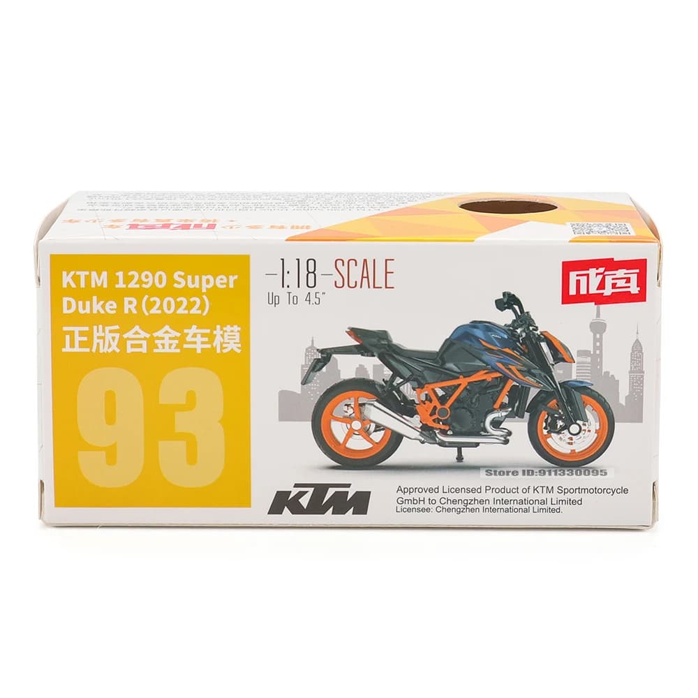 MSZ CCA 1:18 KTM 1290 Super Duke Classic Motorcycle Alloy Car Model Children's Toy Car Die Cast Motorcycle Model Toy Gifts - Thumbnail 4